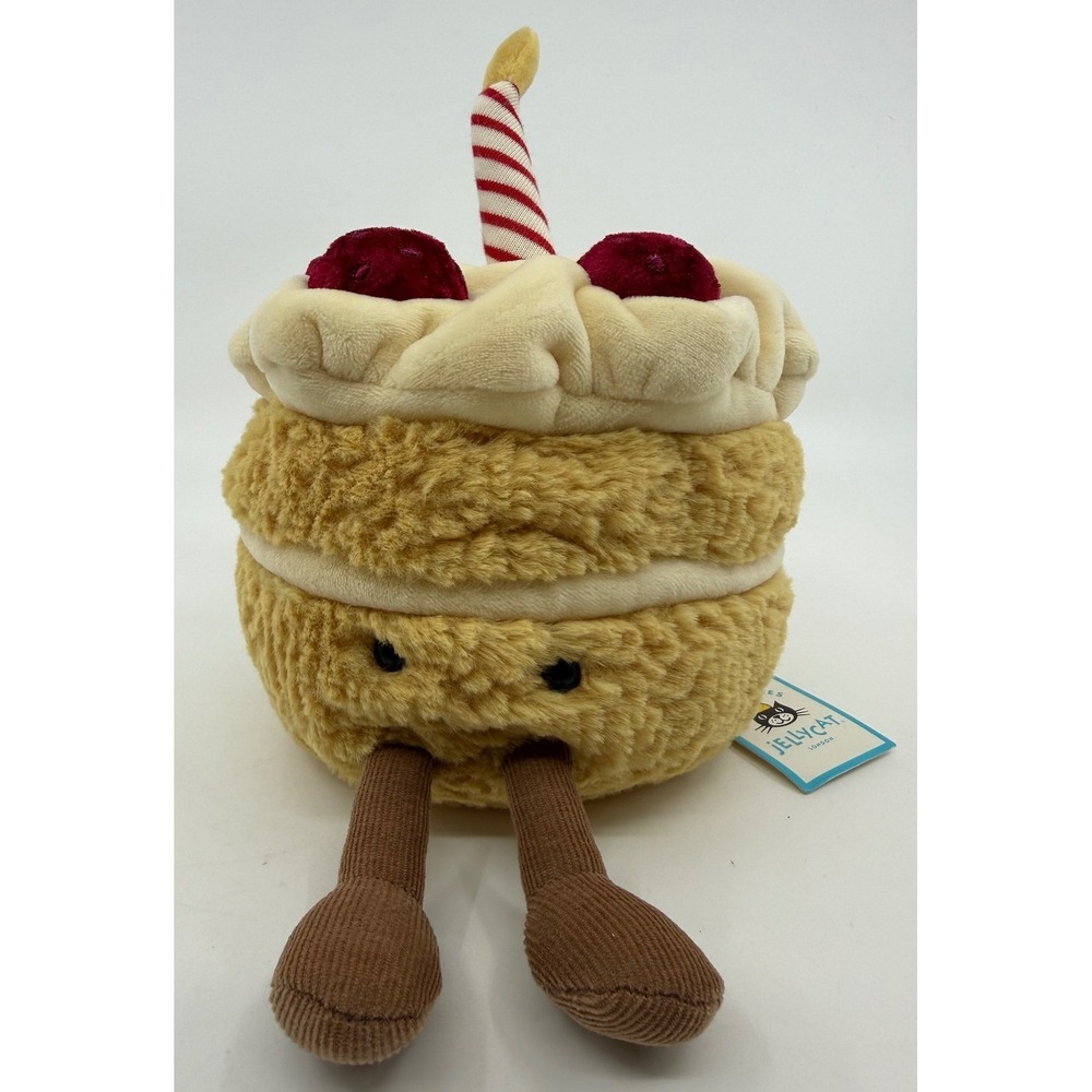 Jellycat Amuseable Birthday Cake Plush Stuffed Toy A2BC 6 inch NWT